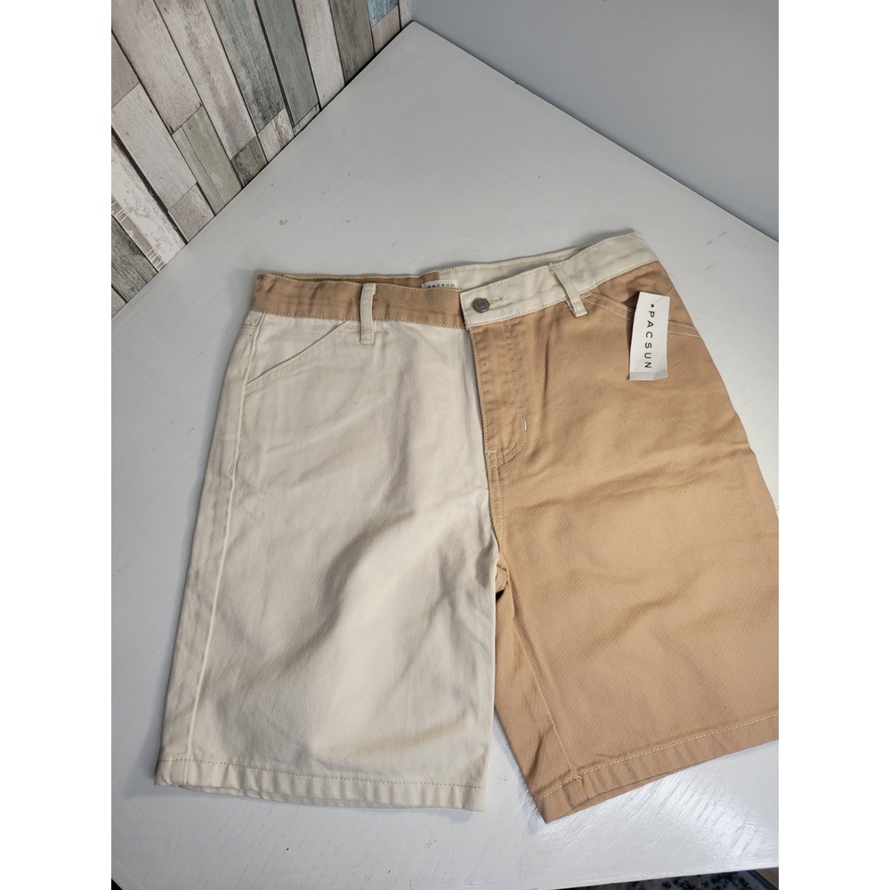 Denim Shorts Kids Sz‎ 14 Adjustable Waist. To Grow, Pockets, Cargo Color Block